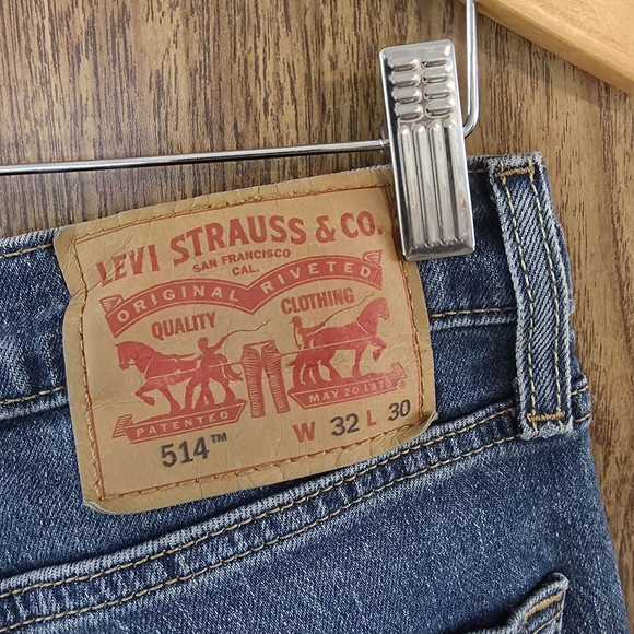 Levi's Men's Straight Blue Jeans 514 W32 L30 - Picture 8 of 15